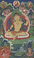 Thangka peint de Guru Nyima Ozer, fin du XIXe siècle, Do Khachu Gonpa, Chukha, Bhoutan.