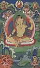 Dipinto bhutanese thangka di Padmasambhava, tardo XIX secolo, Do Khachu Gonpa, Mebisa, Bhutan