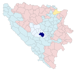 Položaj općine Fojnica u Bosni i Hercegovini