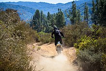 Biker in South Cow Mountain OHV Recreation Area