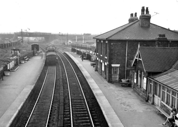 Looking south-west from the former station at Billingham, photographed in May 1965.