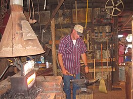 Working blacksmith at Flying W Blacksmith at Flying W Ranch, CO Spgs., CO IMG 5146.JPG