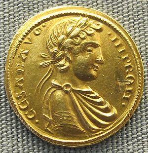 A coin of Frederick II (1194-1250) Brindisi, augustale di federico II, 1220-1250.JPG