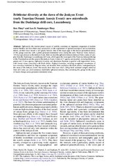 File:Brittlestar diversity at the dawn of the Jenkyns Event (early Toarcian Oceanic Anoxic Event) - new microfossils from the Dudelange drill core, Luxembourg.pdf (Category:Ophiuroidea)