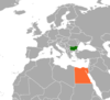 Location map for Bulgaria and Egypt.