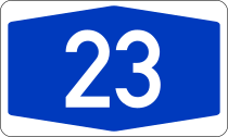Bundesautobahn 23 number.svg
