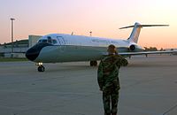 Départ de Ramstein AB du dernier C-9A du 75th AS.