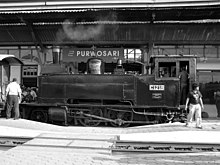 C1218, a preserved 2-6-0 steam locomotive for Jaladara train. C1218 Purwosari Surakarta.jpg