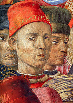 Benozzo Gozzoli – autoportrét na fresce Průvod tří králů.