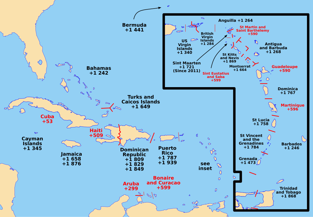 File:Caribbean Area Codes.svg