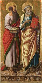 Carlo crivelli, Sfinții Petru și Pavel, 87x44 cm, Londra, National Gallery.jpg