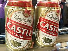 Castle Lager is one of South Africa's most popular beers made by South African Breweries Castle.Beer.JPG