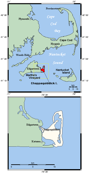 Localisation de Chappaquiddick