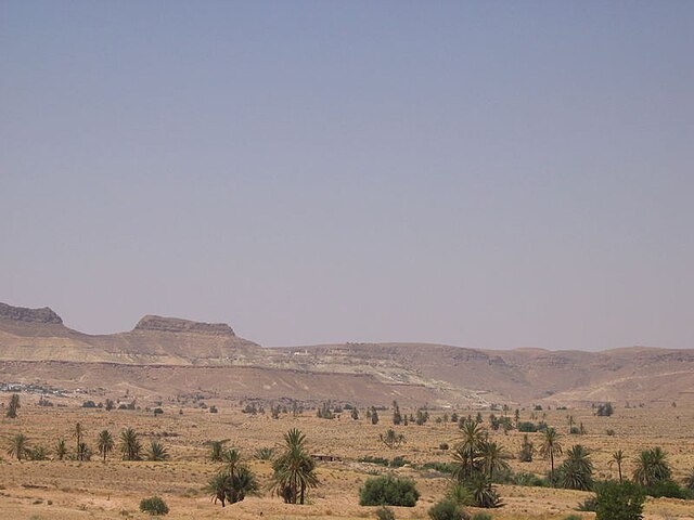 Paysage près de Chenini, Tunisie.