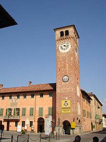 La torre del municipio di Cherasco