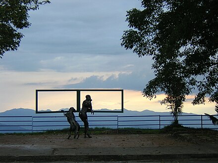 Sculpture at a scenic walk Chipre, at Manizales, Colombia