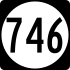 Marcador de la ruta estatal 746