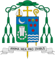 Second version of his coat of arms as Bishop of Malolos