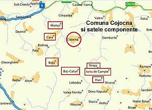 Comuna Cojocna și satele componente