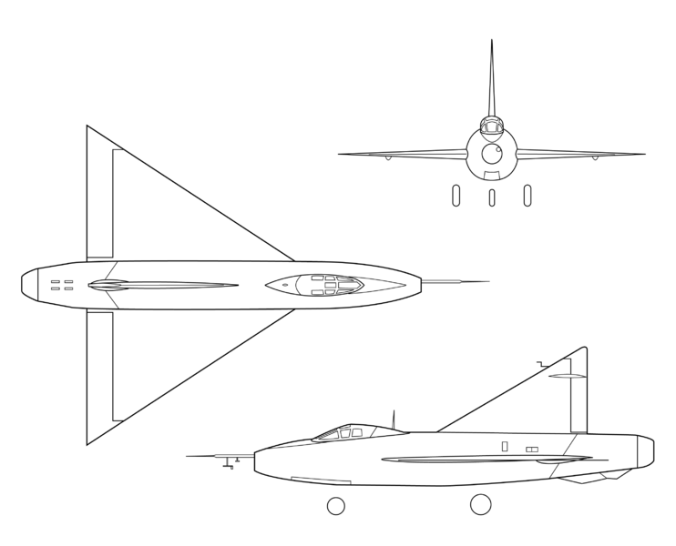 File:Convair XF-92A 3-view.gif