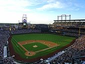 The Colorado Rockies baseball club at Coors Field