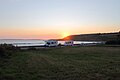 Coucher de soleil sur la plage de Trez Bellec.