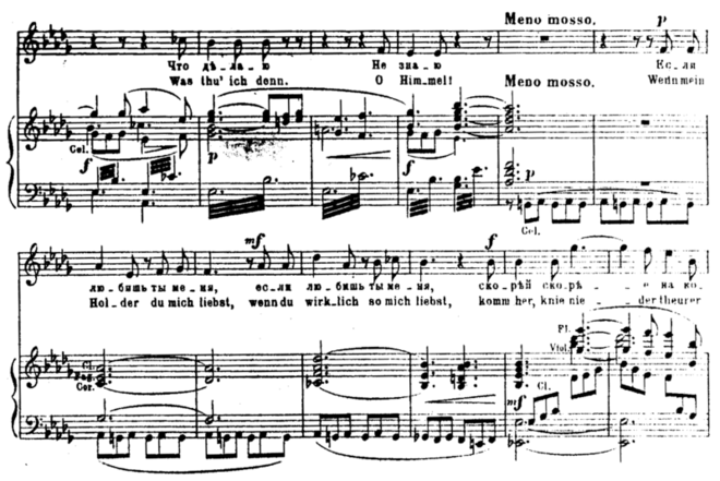 An excerpt of a piano-vocal score for César Cui's opera William Ratcliff. Play (help·info)