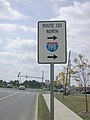 Signage for I-195 from the Hamilton Marketplace