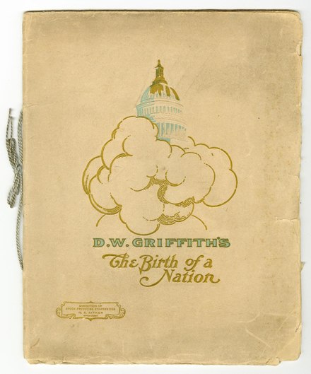 Souvenir program from D. W. Griffith presentation of "The Birth of a Nation"