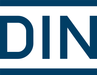Logo of the German Institute for Standardization which conduct DIN Testing 