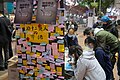 Lennon Wall at the street station in Mong Kok