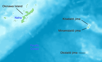 Situation de Minamidaitō.