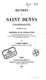 Darboy - Œuvres de saint Denys l’Aréopagite.djvu