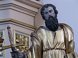 Statue du maître-autel: St Paul (XIXe)