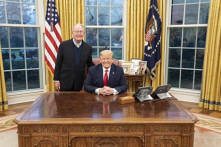 Alexander with President Donald Trump in 2019