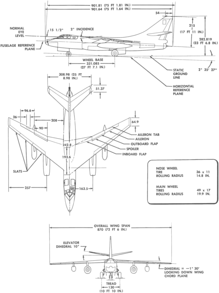 File:Douglas B-66B Destroyer 3-view line drawing.png