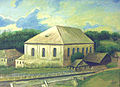 Entisen synagogan rakennus.  Taiteilija A. Nalivaev.