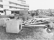 Aanleg van de nieuwe Achterweg voor het EKP in Groningen (1979)