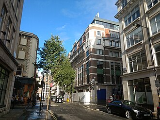 Eastcastle Street, east end. Eastcastle Street looking east.jpg