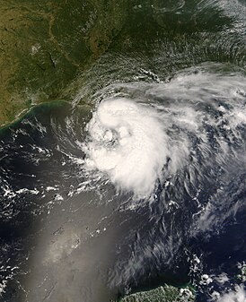 Тропический шторм Эдуард в Мексиканском заливе, 5 августа 2008 года