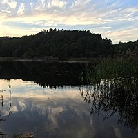 Eigevann is a lake between Tinnheia and Hellemyr