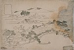 Osam pogleda na Ryukyu od strane Hokusaija - dokaz živice od bambusa u Kumemuri (Muzej umjetnosti Urasoe) .jpg