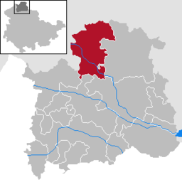 Läget för kommunen Ellrich i Landkreis Nordhausen