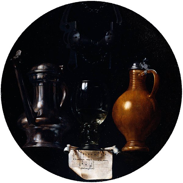 File:Emblematic still life with flagon, glass, jug and bridle by Torrentius.jpg