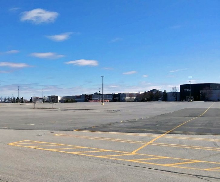 File:Empty Crystal Run Galleria parking lot during COVID-19 pandemic.jpg