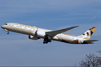 Etihad Boeing 787-9 Dreamliner in the current livery