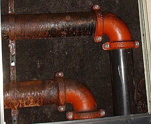 Exposed standpipes at Porter station, August 2005.jpg