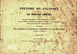 Portada del tratado de Félix-Émile Taunay Epitome de Anatomía Relativa as Bellas Artes, 1837. Museo Juan VI