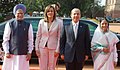 Prime Minister Manmohan Singh, President Pratibha Patil, President Felipe Calderón and first lady Margarita Zavala in New Delhi, 2007.