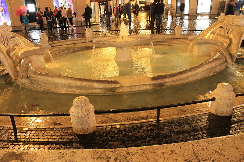 File:Fontana della Barcaccia, Rome.jpg